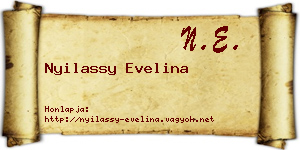 Nyilassy Evelina névjegykártya